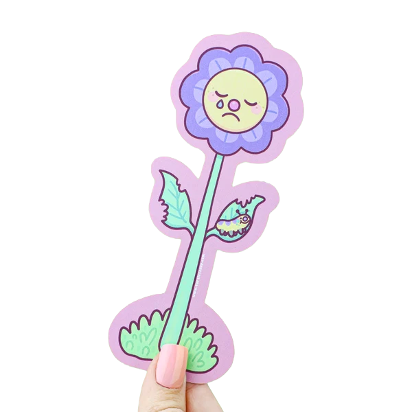 Happy and Sad Flower Bookmark