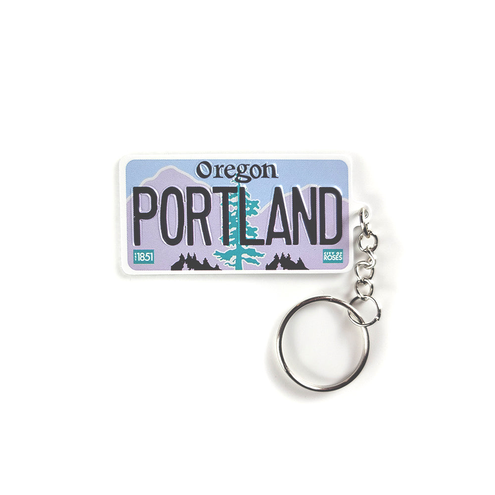 Portland License Plate Keychain