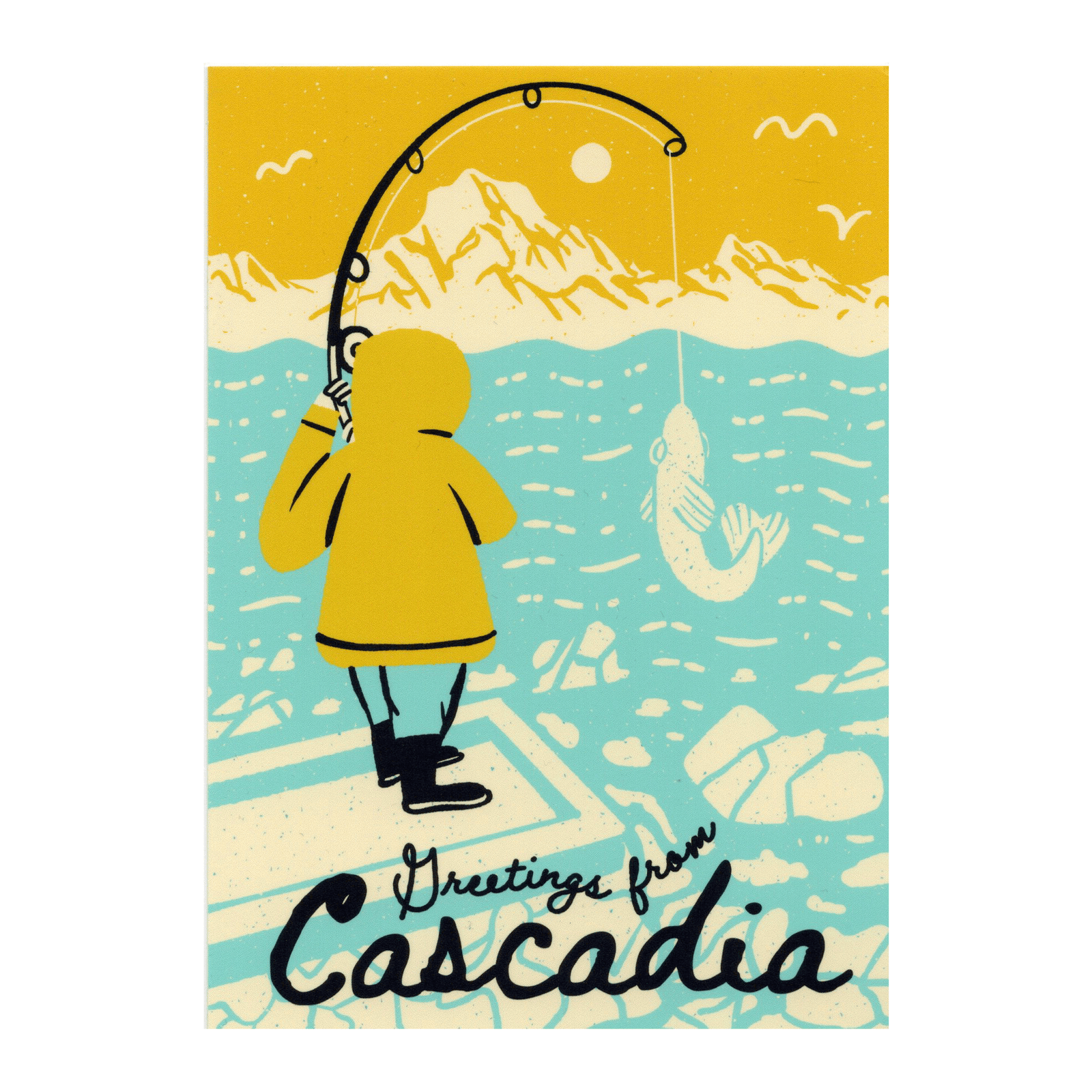 Greetings from Cascadia Postcard - Postcards - Hello From Portland