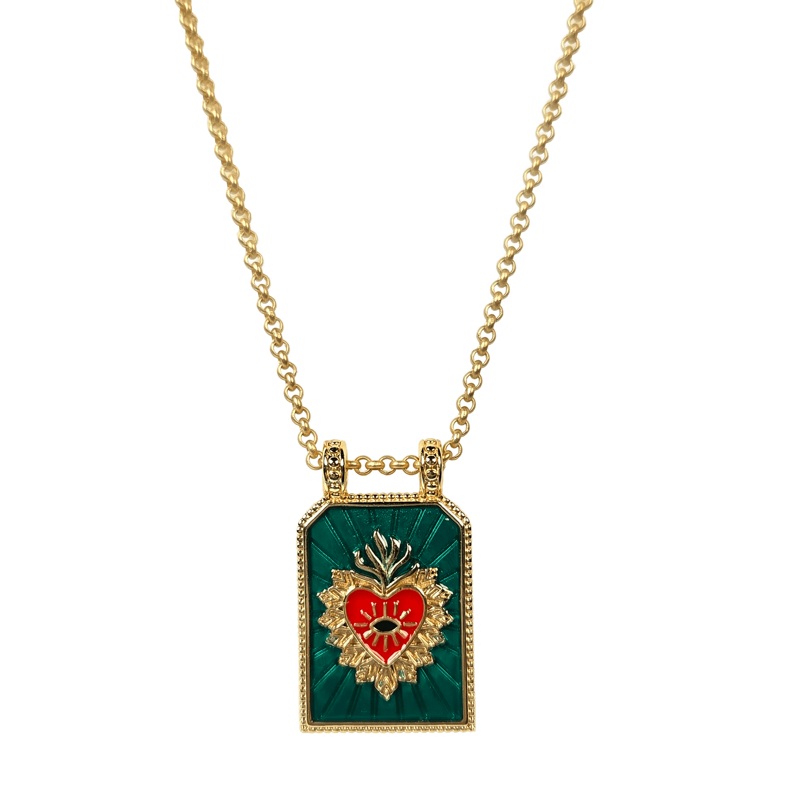 Sacred Heart Pendant Necklace - Jewelry - Hello From Portland