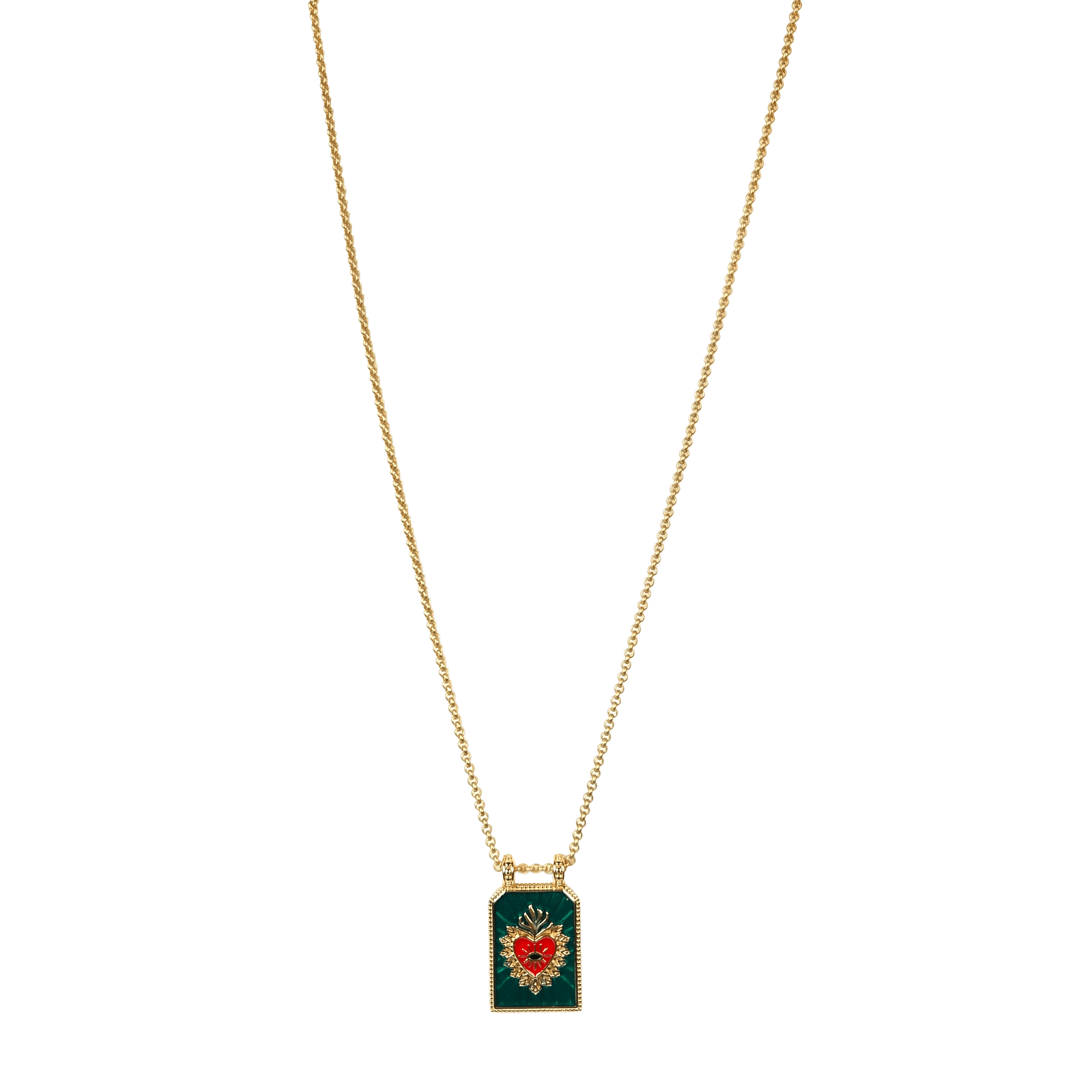 Sacred Heart Pendant Necklace - Jewelry - Hello From Portland