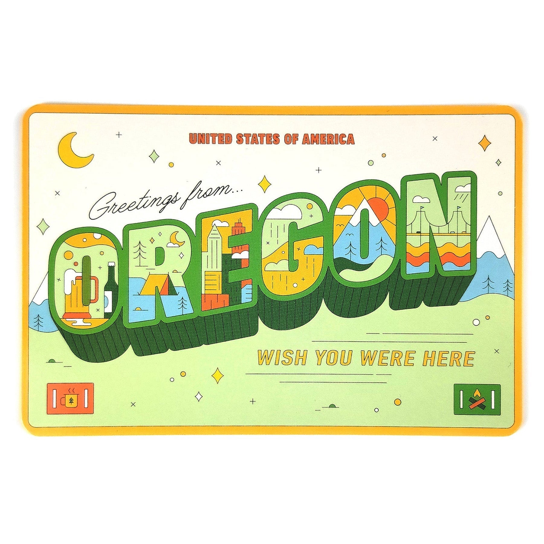 Greetings From Oregon Postcard - Postcards - Hello From Portland