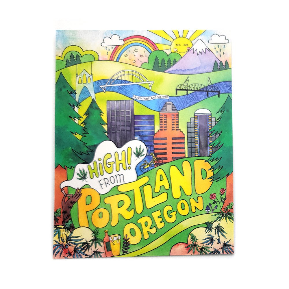 High From Portland Postcard - Postcards - Hello From Portland