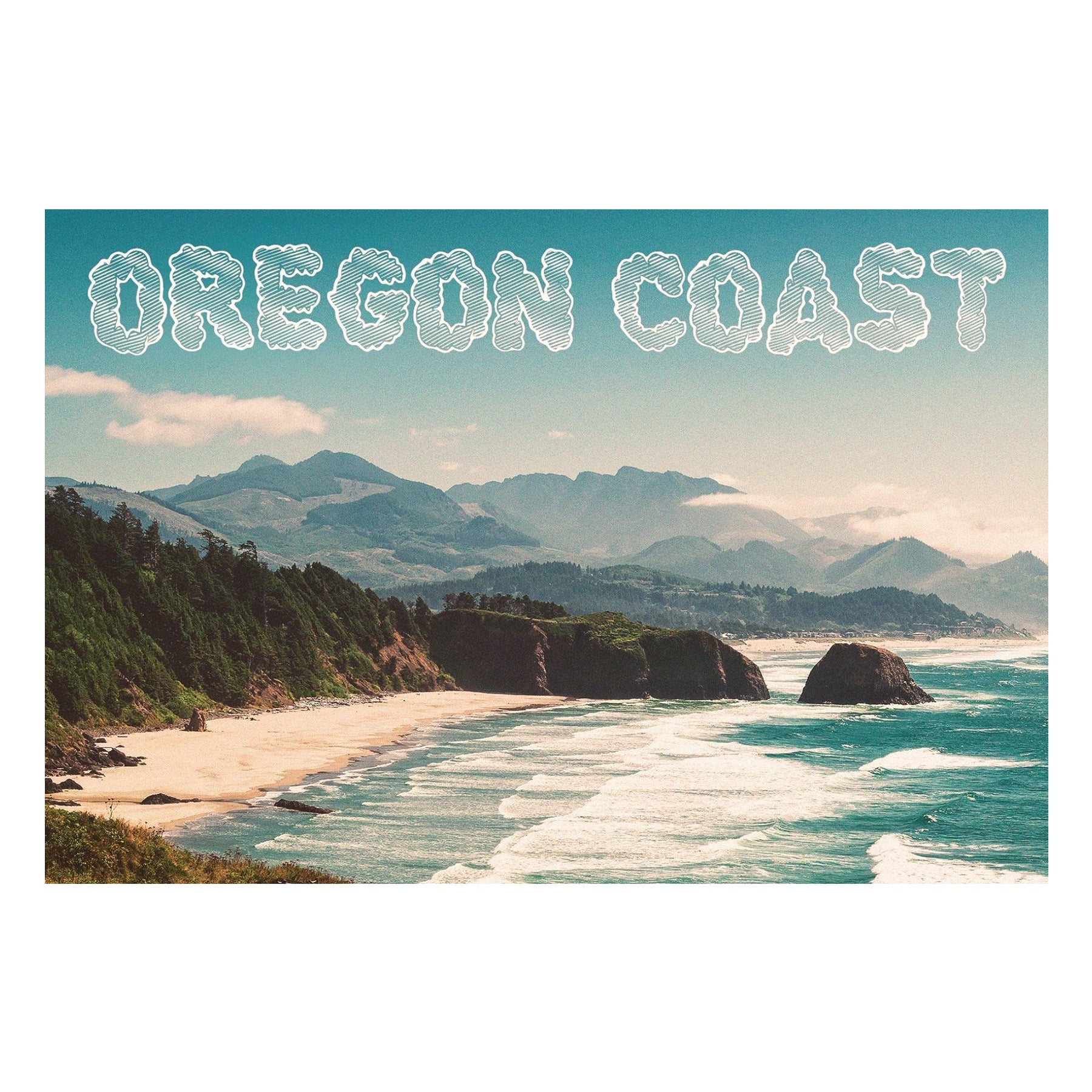 Oregon Coast Old School Postcard - Postcards - Hello From Portland