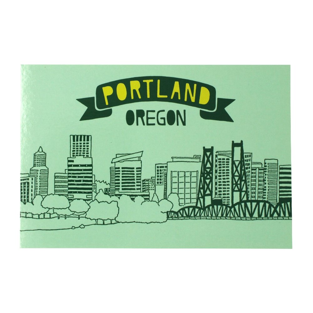 Portland Skyline Postcard - Postcard - Hello From Portland