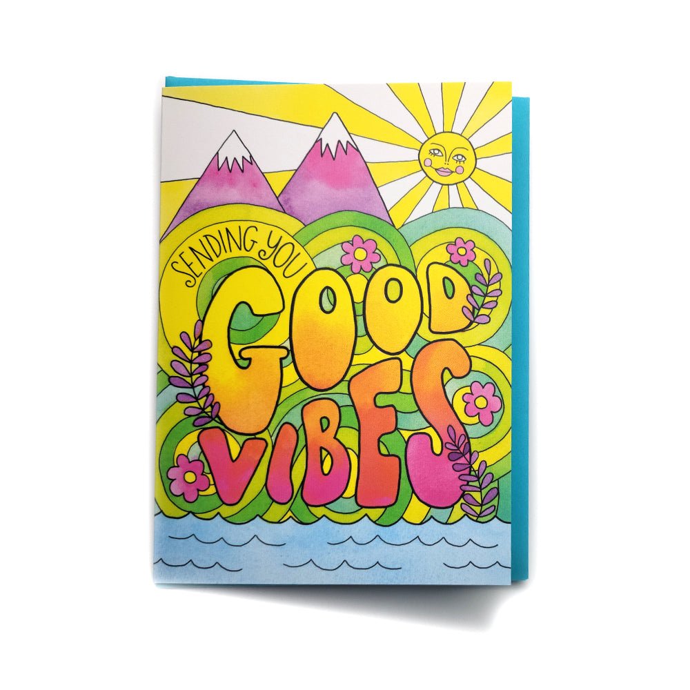 Sending You Good Vibes Card - Greeting Cards - Hello From Portland