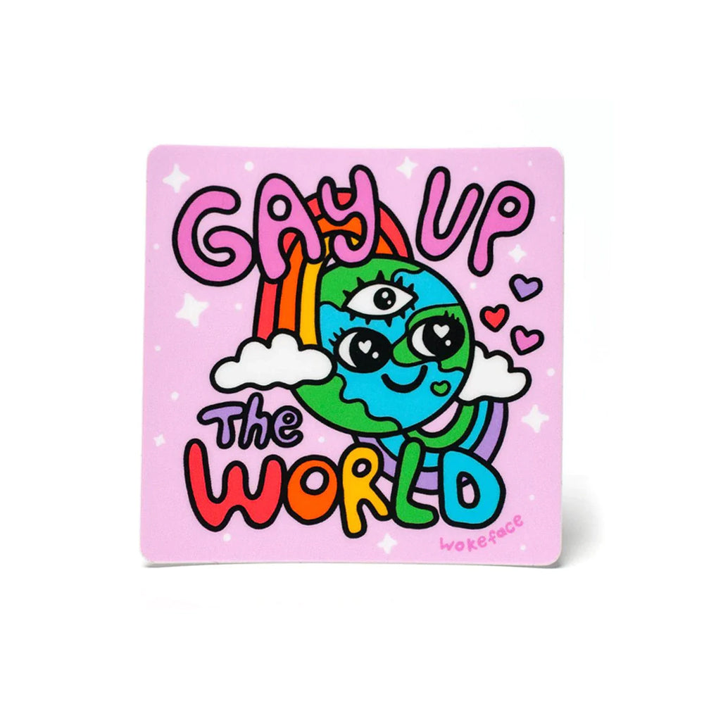 Gay Up The World Sticker