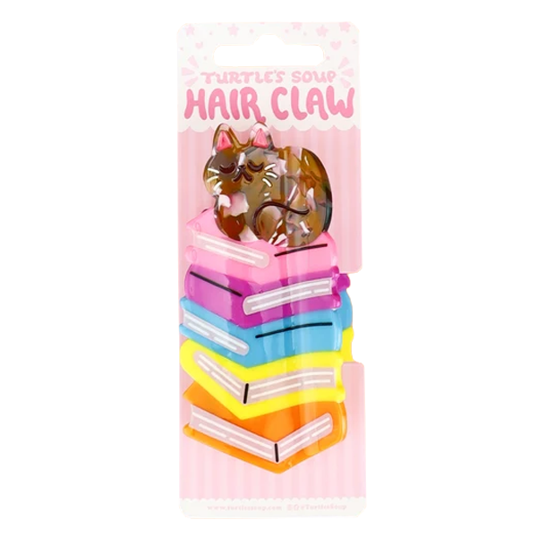 Book Stack Kitty Hair Claw