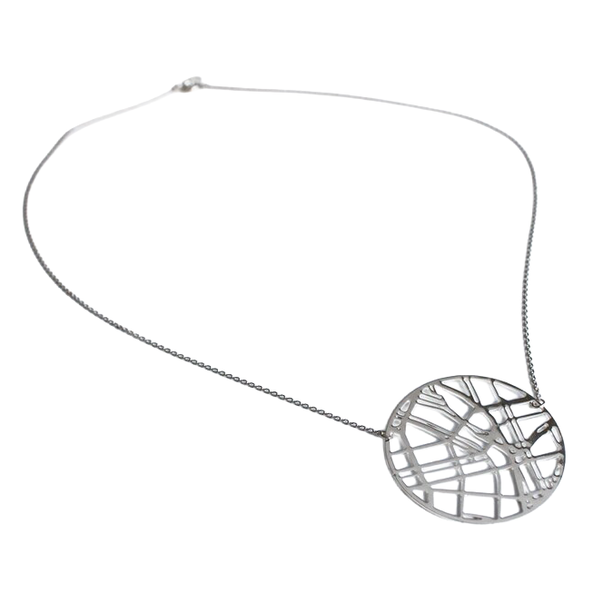 Portland Map Necklace