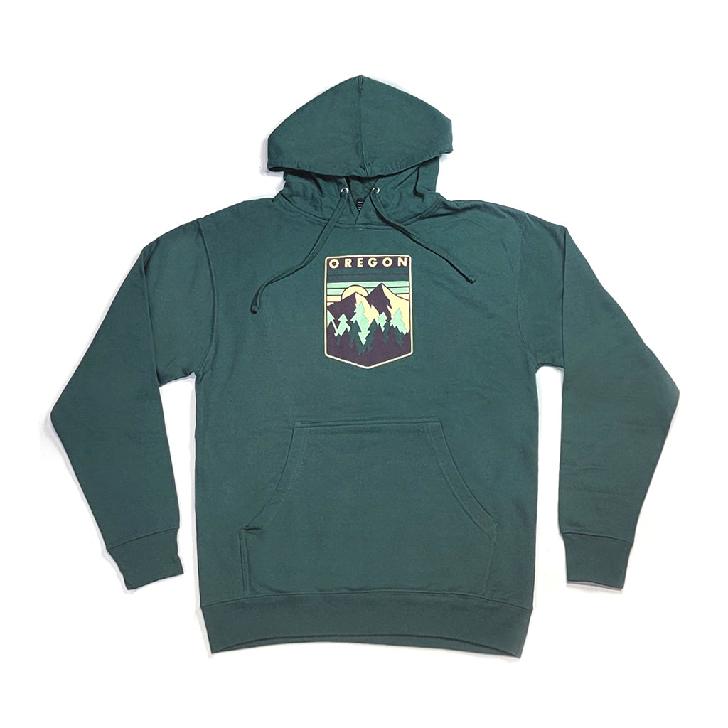 【YOURNUS】Portland Over Hooded Sweatshirt Oversized Zip Up Hoodie in Black with Grunge Patches | Minga