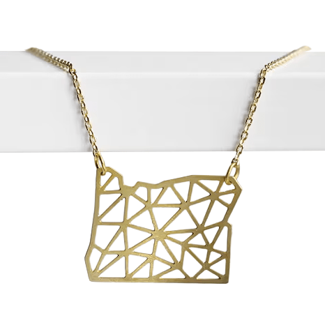 Geometric Oregon Necklace - Jewelry - Hello From Portland
