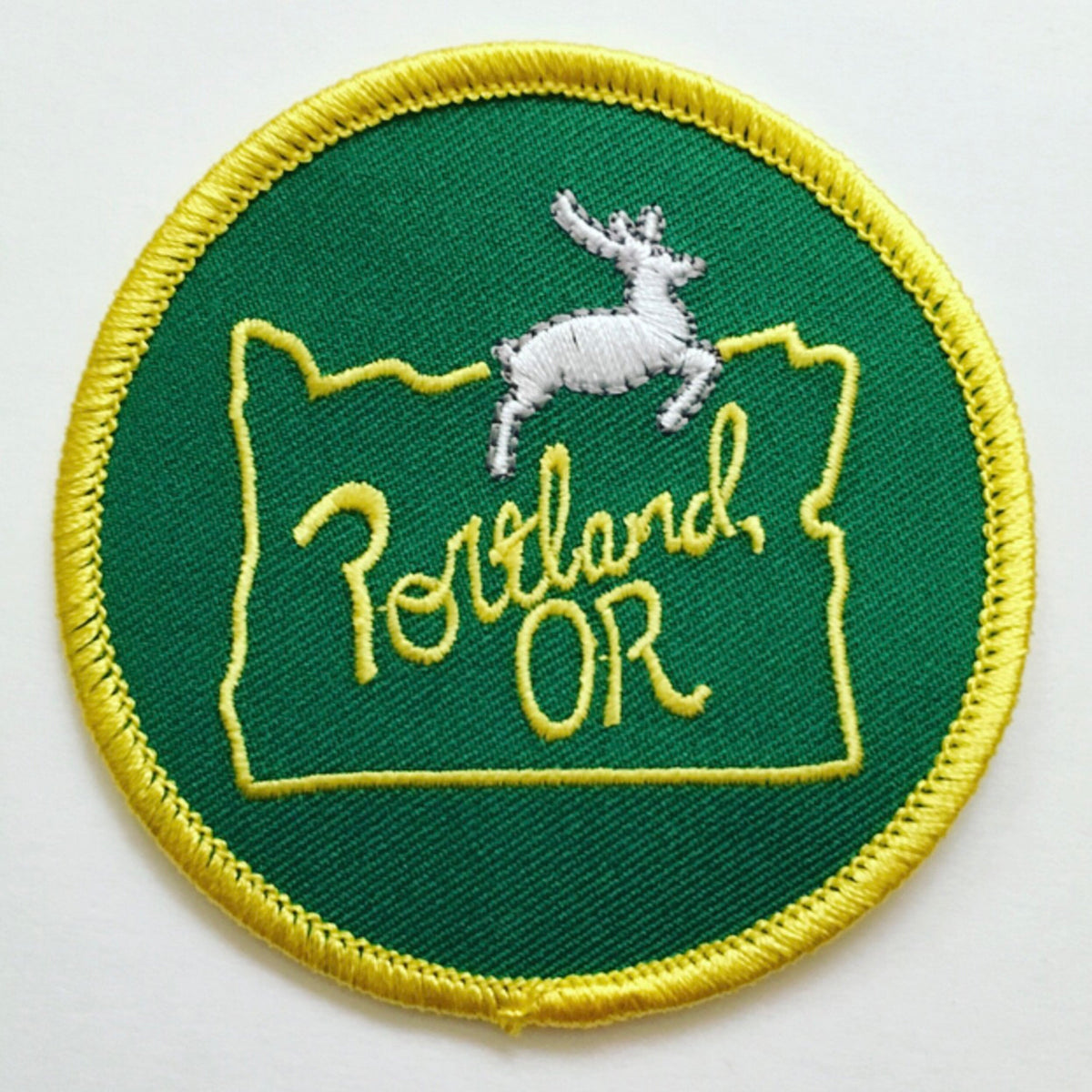 Green White Stag Patch - Patches - Hello From Portland