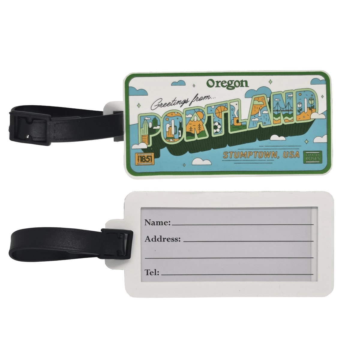 Greetings From Portland License Luggage Tag - Gifts - Hello From Portland