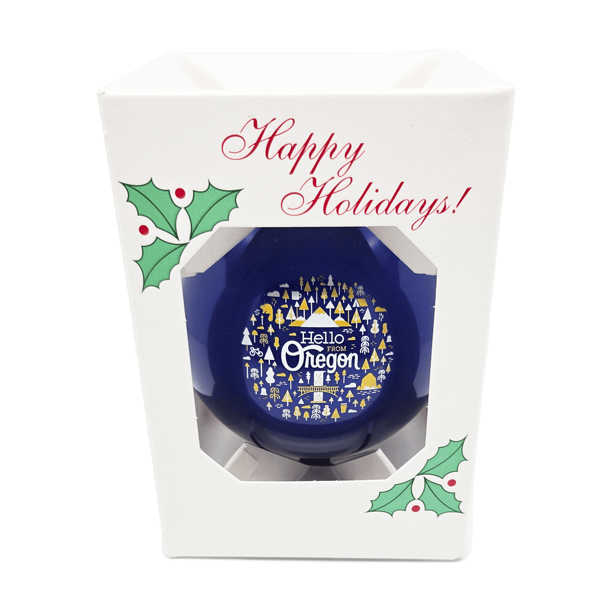 Happy Holiday Oregon Ornament - Ornaments - Hello From Portland