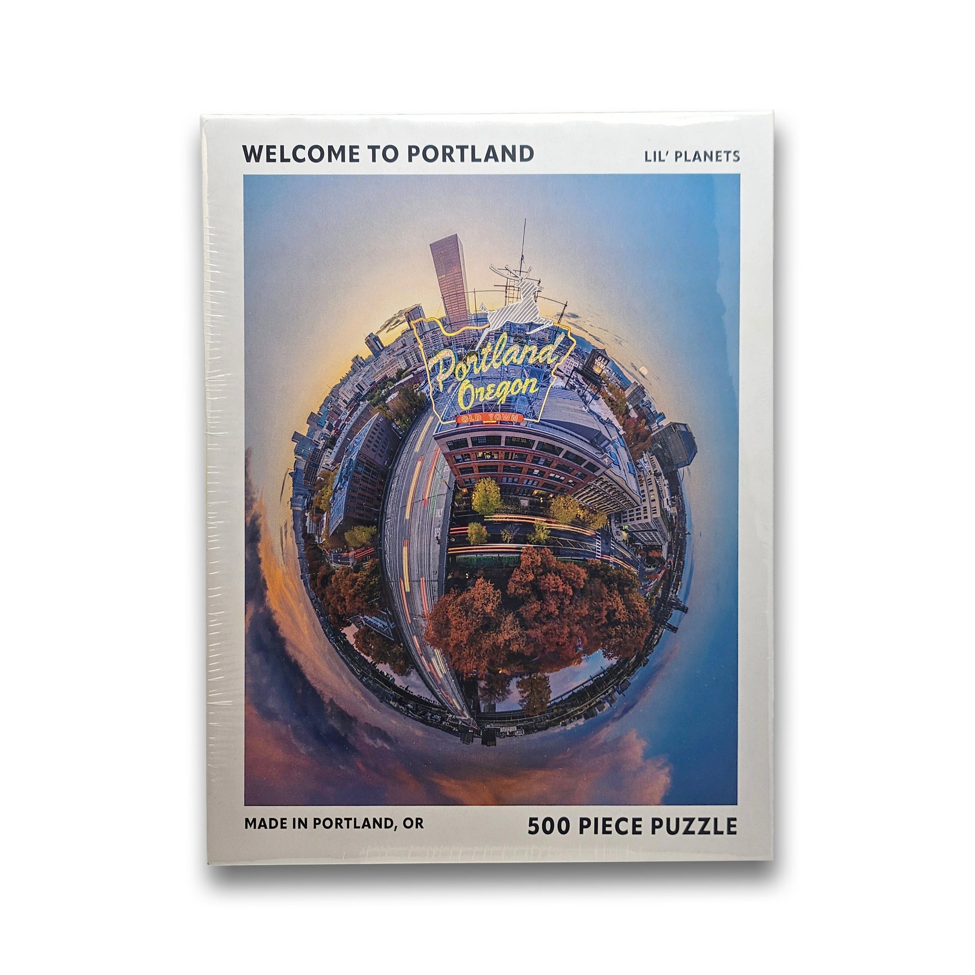 Lil' Planets White Stag Puzzle - Gifts - Hello From Portland