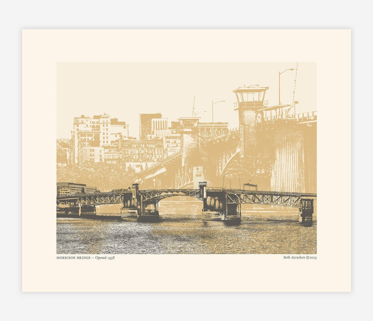 Morrison Bridge Print - Prints - Hello From Portland
