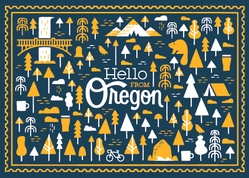 Oregon Burst Postcard - Postcards - Hello From Portland