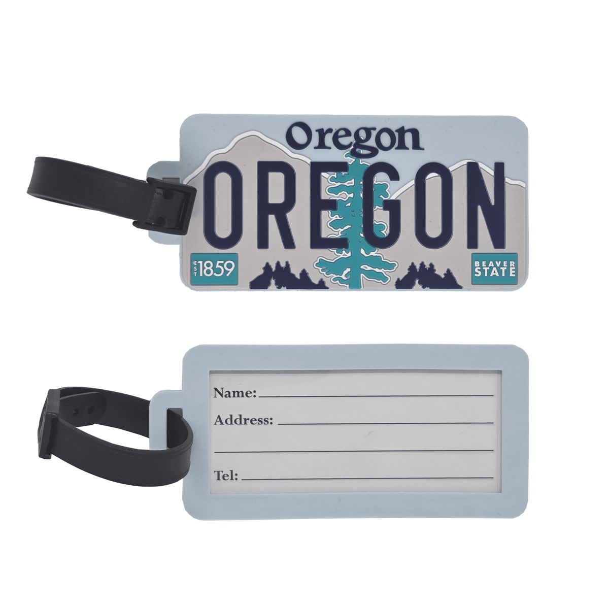 Oregon License Luggage Tag - Gifts - Hello From Portland