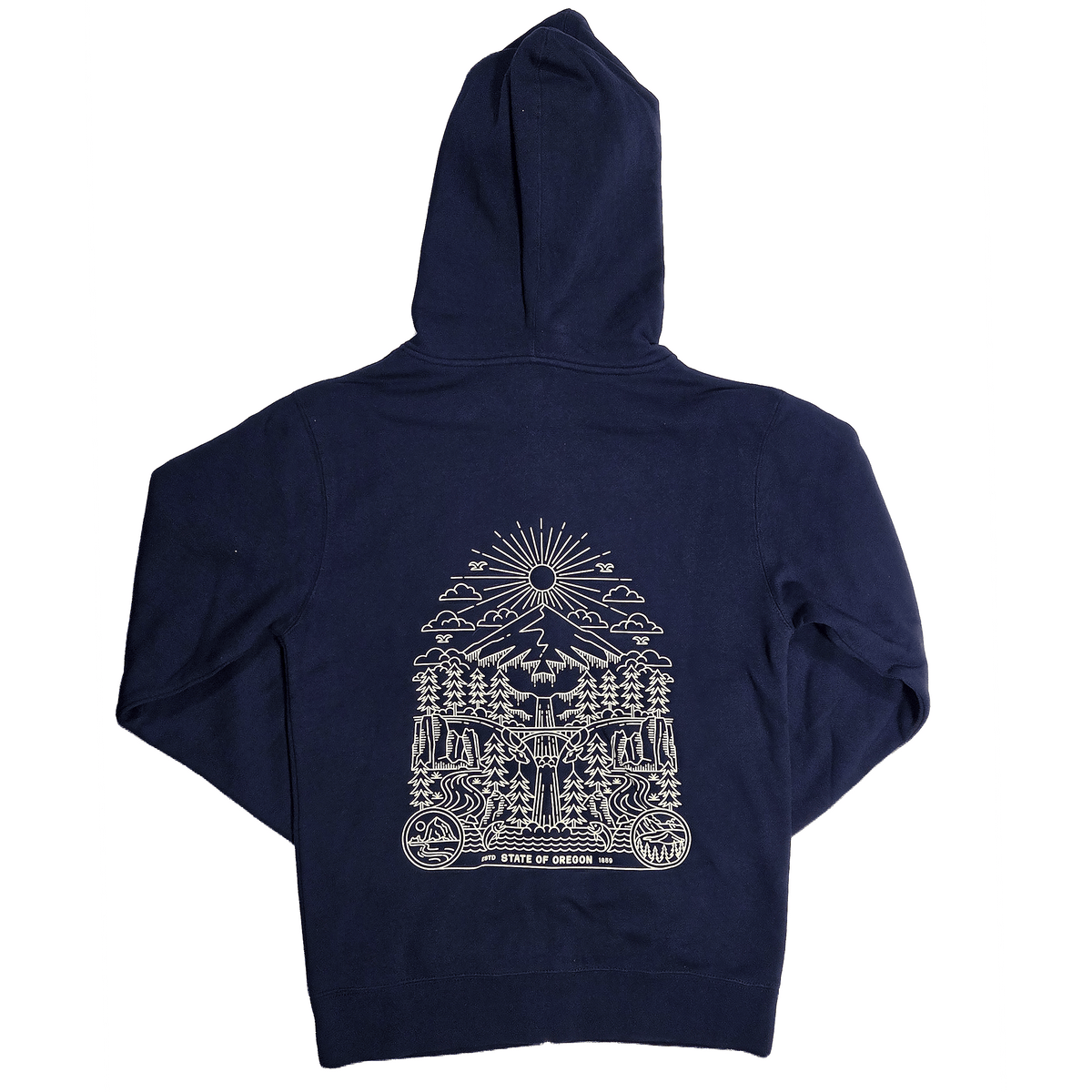 Oregon Outdoor Zip Up Hoodie - Unisex Hoodies - Hello From Portland