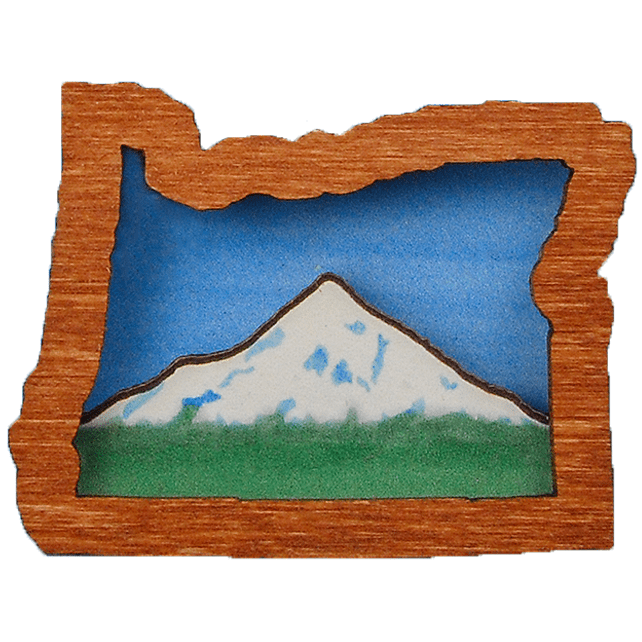 Oregon Wooden Magnet - Magnets - Hello From Portland