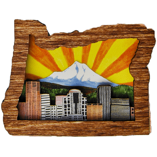 Oregon Wooden Magnet - Magnets - Hello From Portland