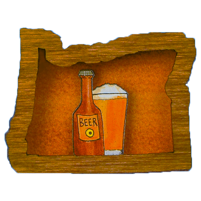 Oregon Wooden Magnet - Magnets - Hello From Portland