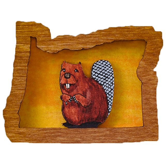 Oregon Wooden Magnet - Magnets - Hello From Portland