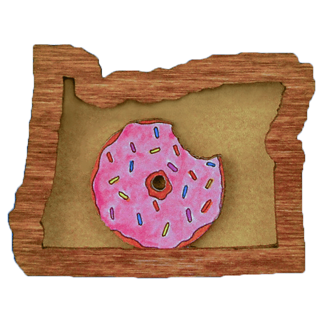 Oregon Wooden Magnet - Magnets - Hello From Portland