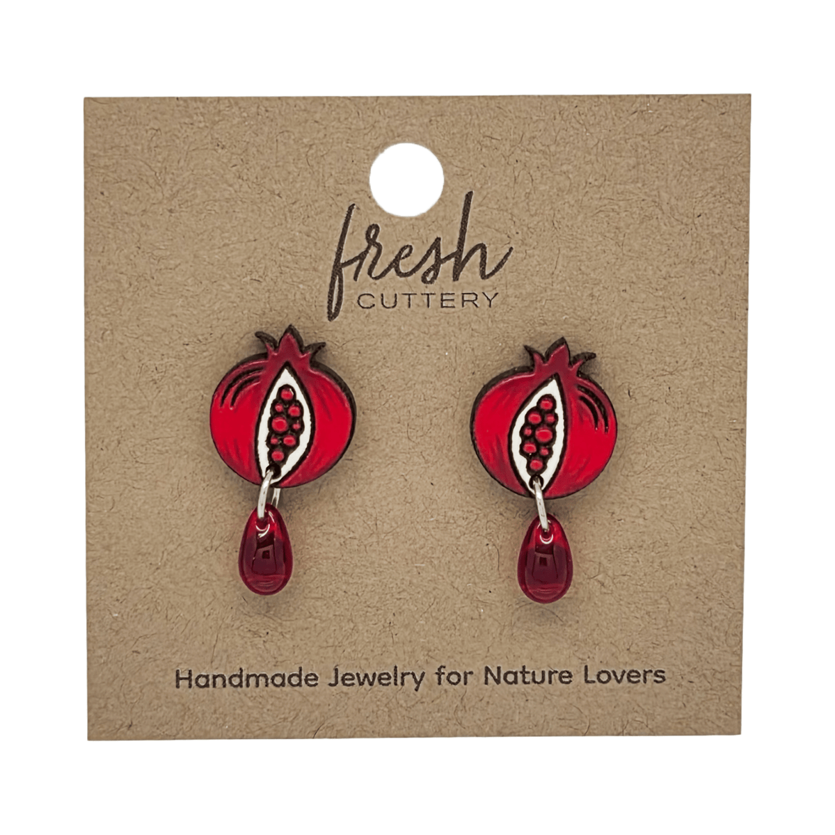 Pomegranate Drops Earrings - Jewelry - Hello From Portland