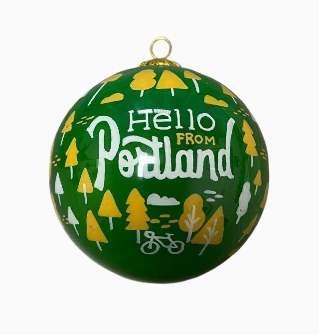 Portland Burst Hand Painted Ornament