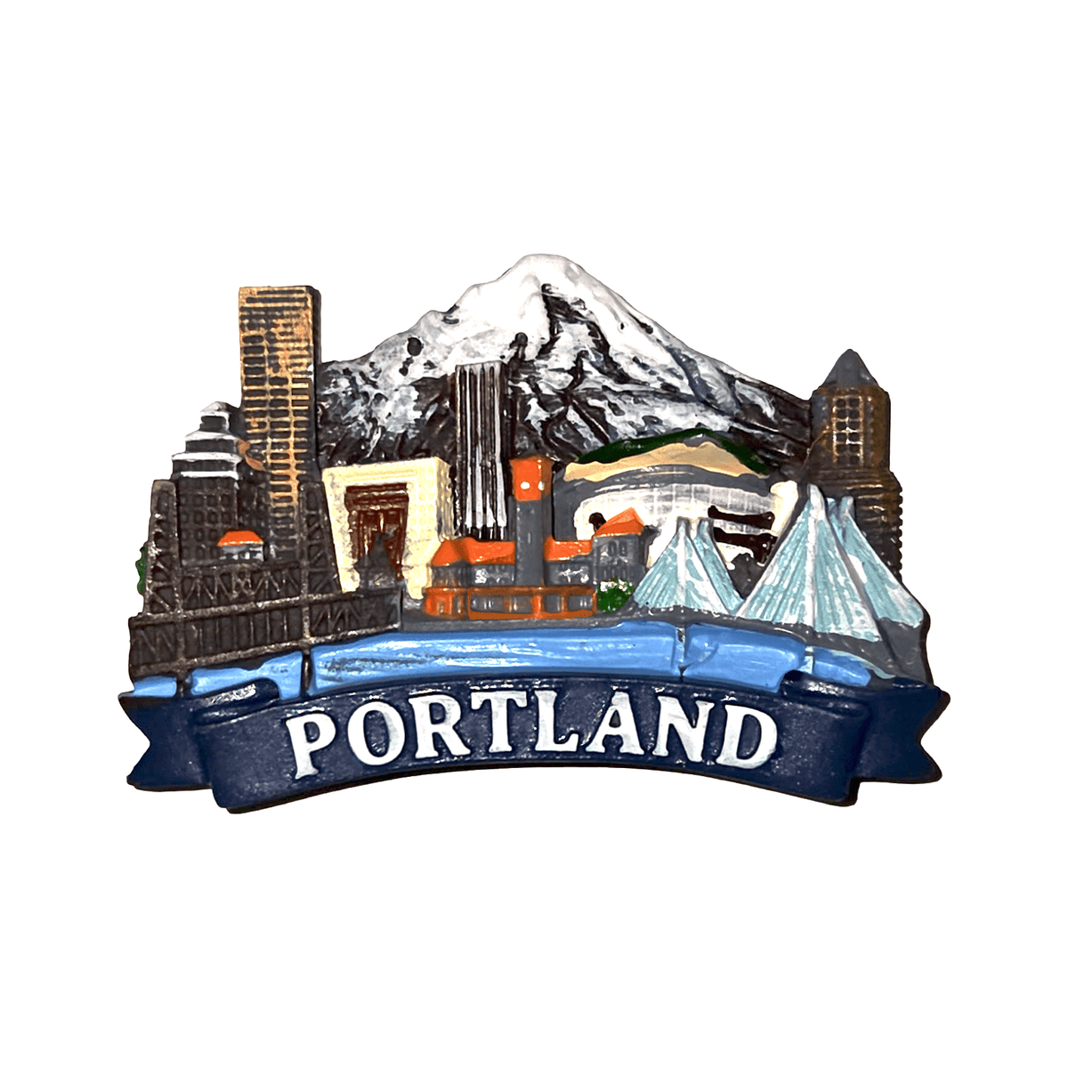 Portland Landmark Banner Magnet - Magnets - Hello From Portland