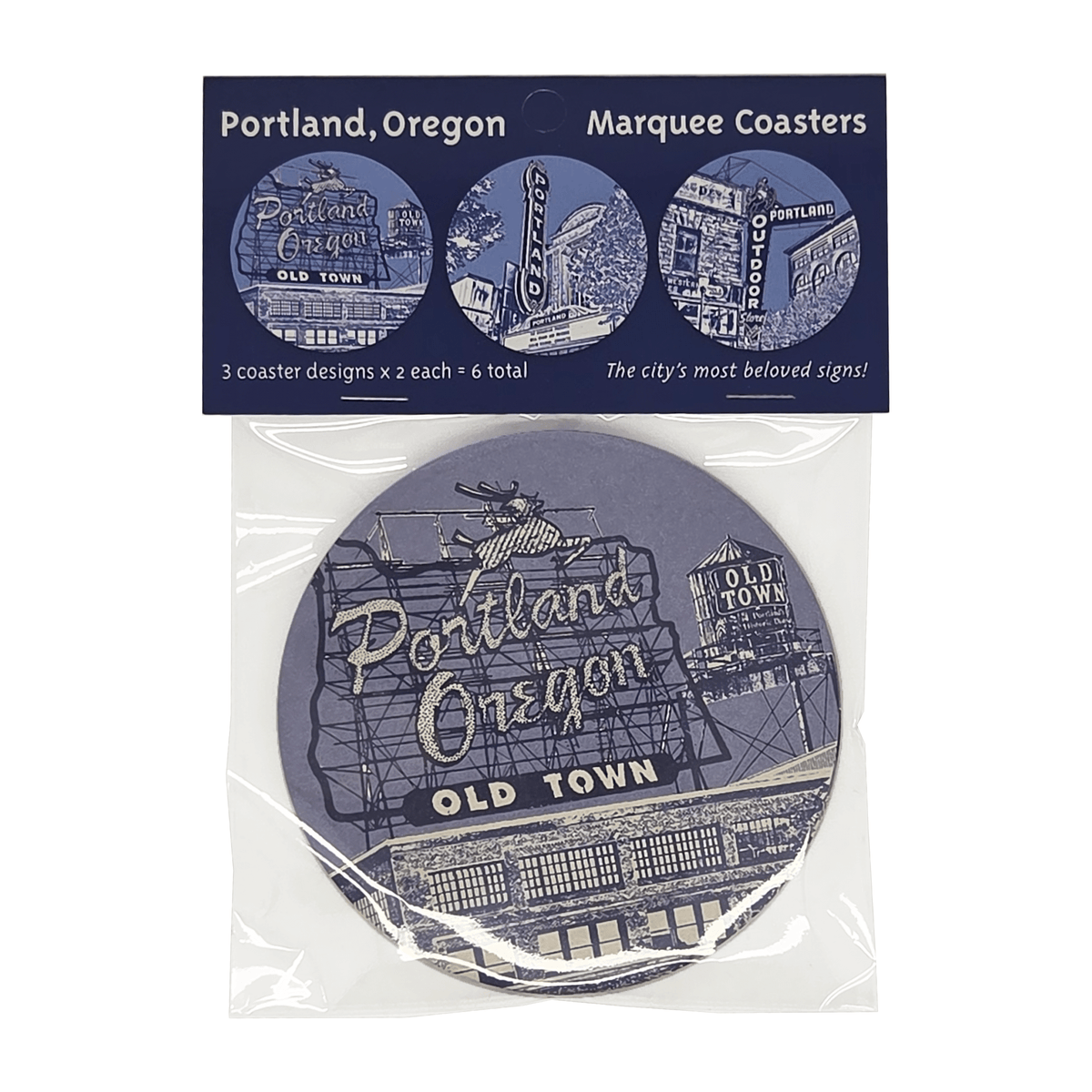Portland Marquees (Urban Retrospectives) Coaster Set - Coasters - Hello From Portland