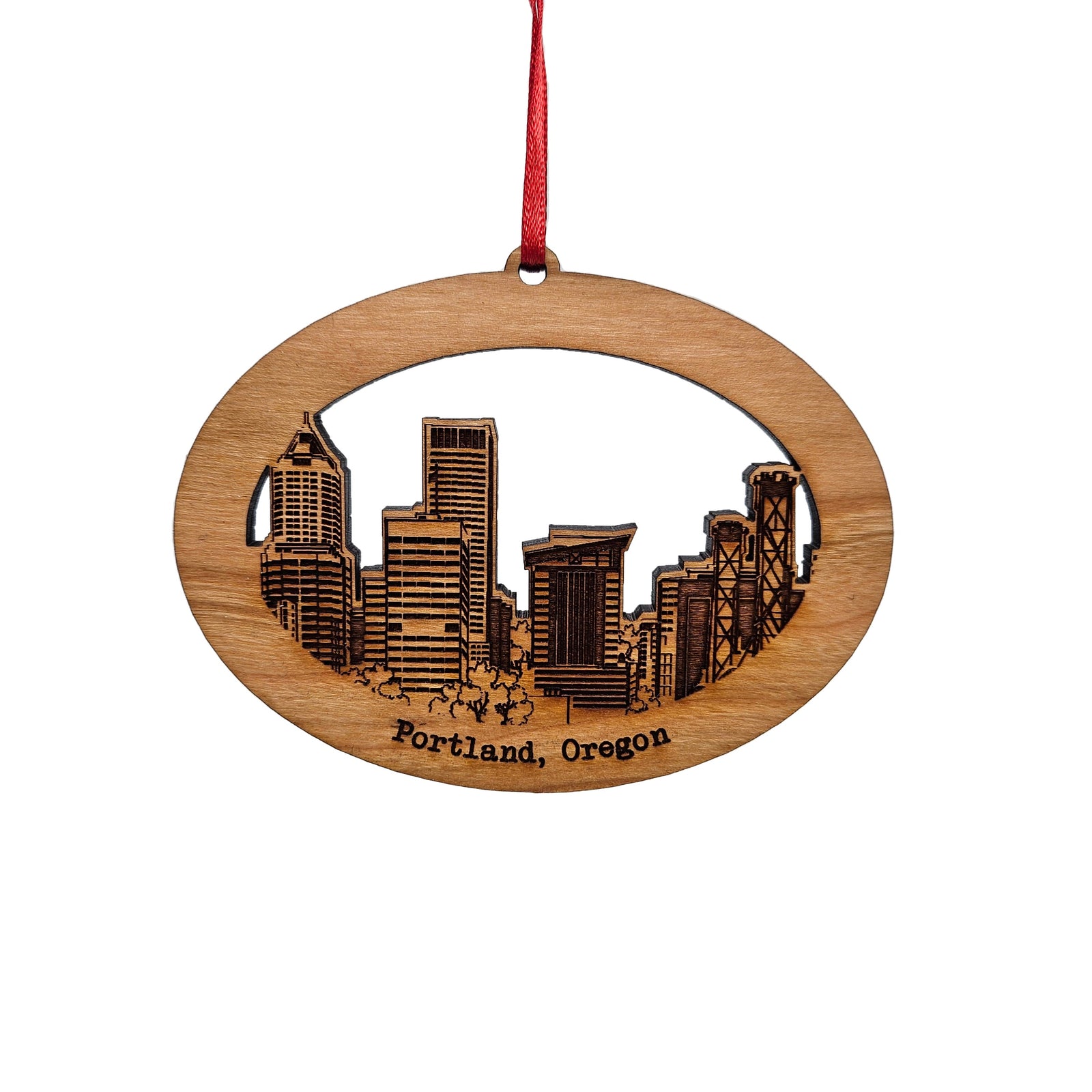 Portland Skyline Wood Ornament - Ornaments - Hello From Portland