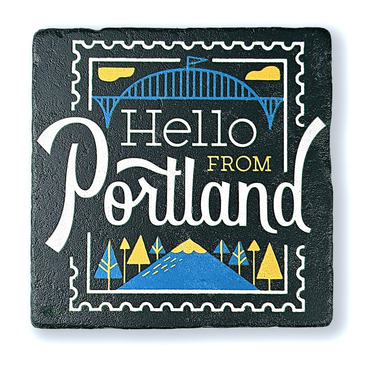 Portland Stamp Coaster - Coasters - Hello From Portland