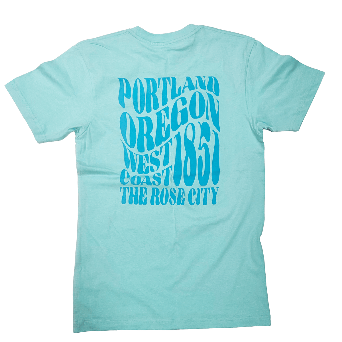 Portland Wavy Tee | Teal - Unisex Tees - Hello From Portland