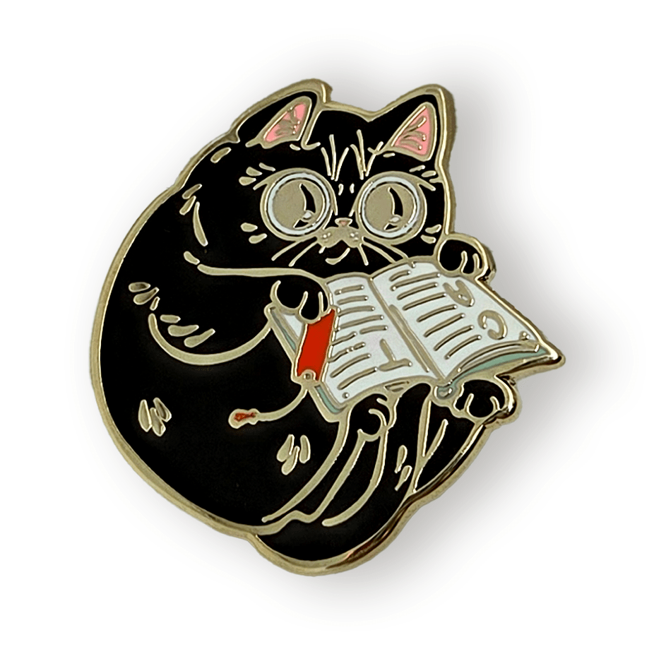 Reading Cat Enamel Pin - Enamel Pins - Hello From Portland