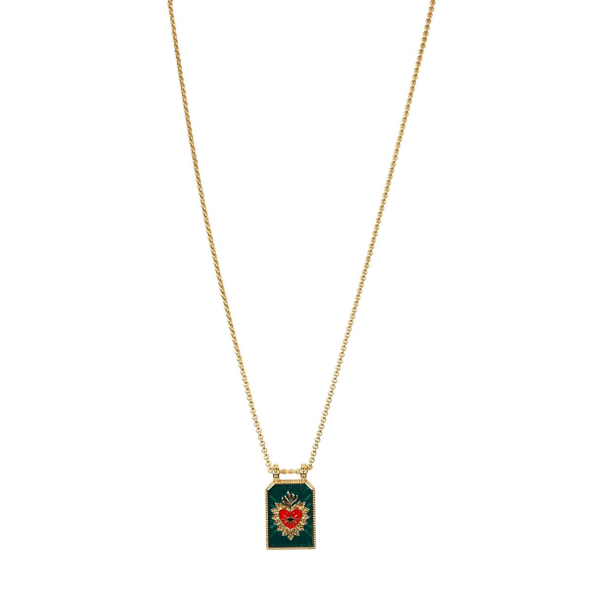 Sacred Heart Pendant Necklace - Jewelry - Hello From Portland