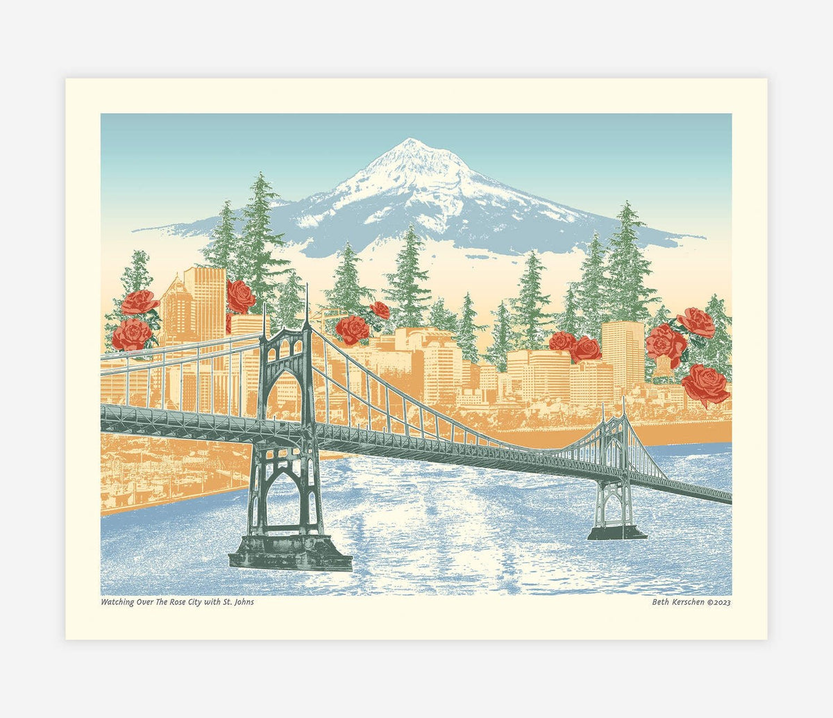 St. Johns Bridge Print - Prints - Hello From Portland