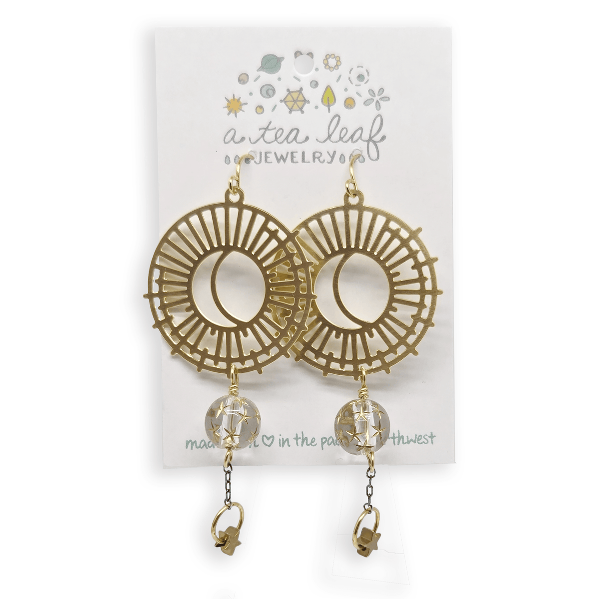 Sun Moon and Stars Earrings - Jewelry - Hello From Portland