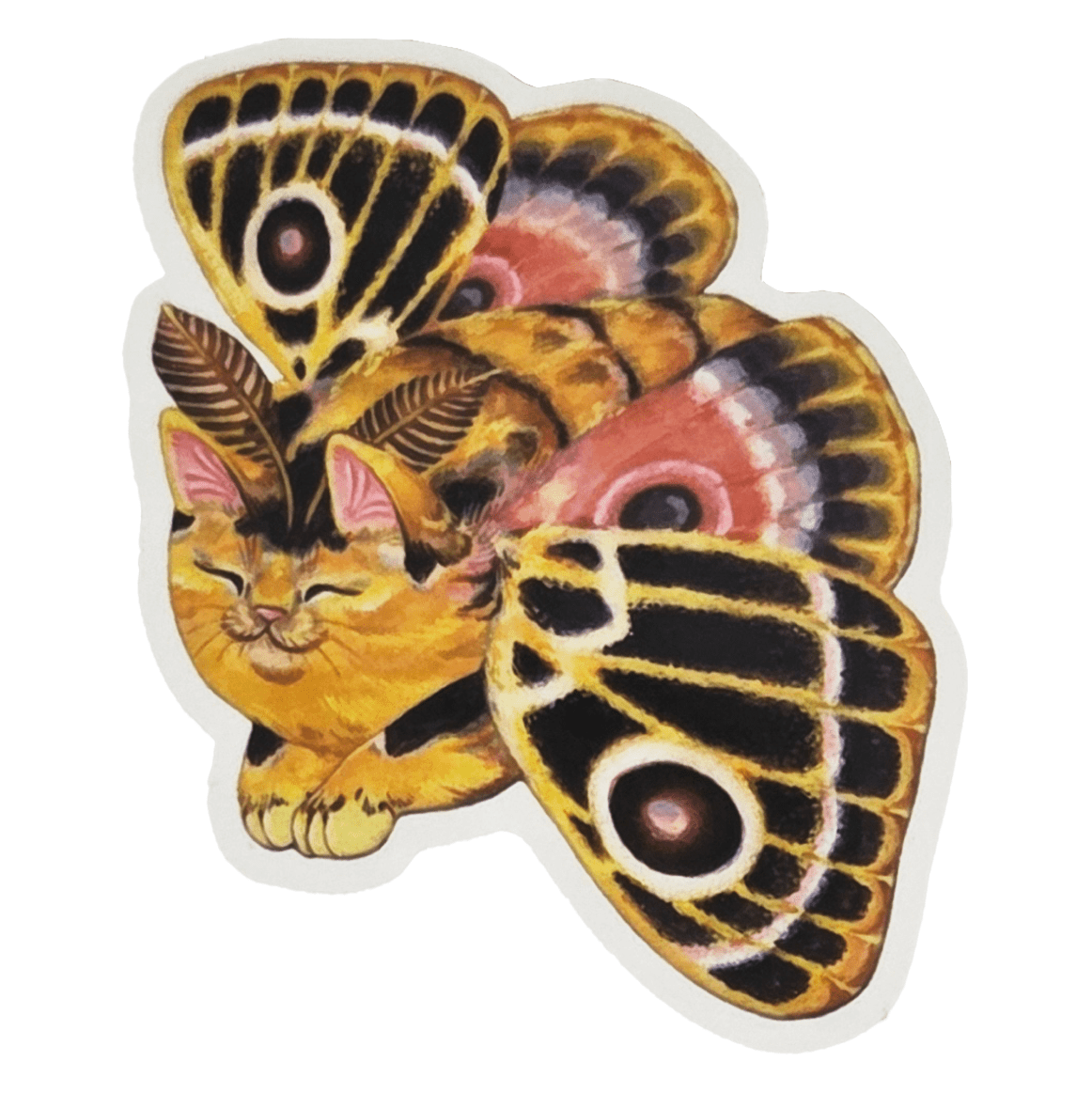 Vivid Joy Moth Cat Sticker - Stickers - Hello From Portland