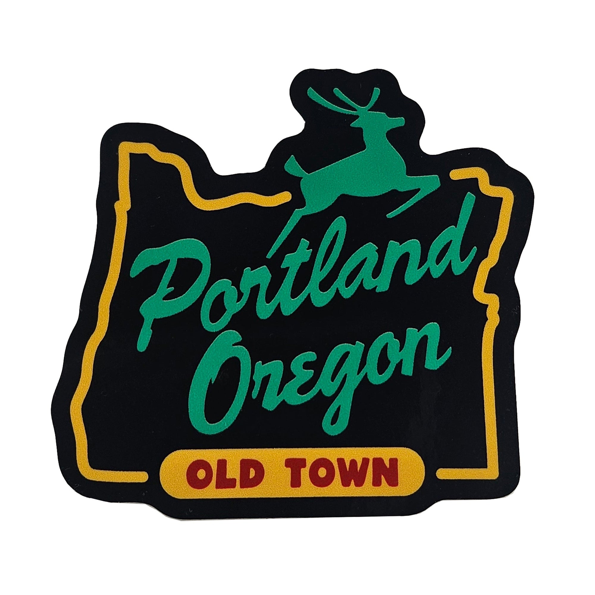 White Stag Sign Sticker - Stickers - Hello From Portland