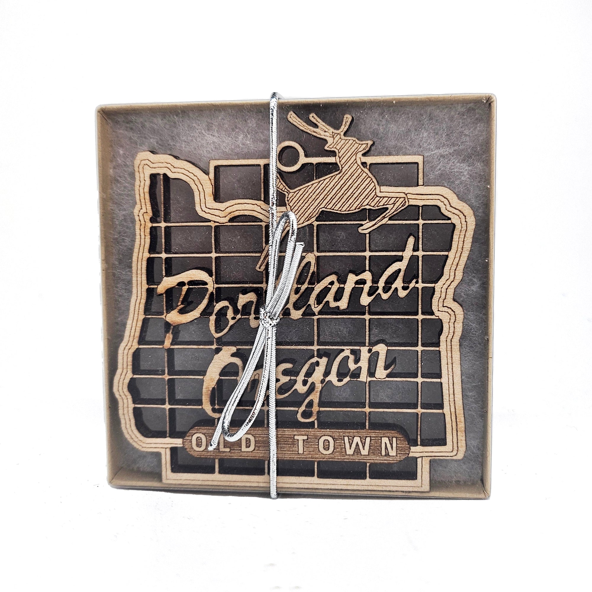White Stag Wood Ornament - Ornaments - Hello From Portland