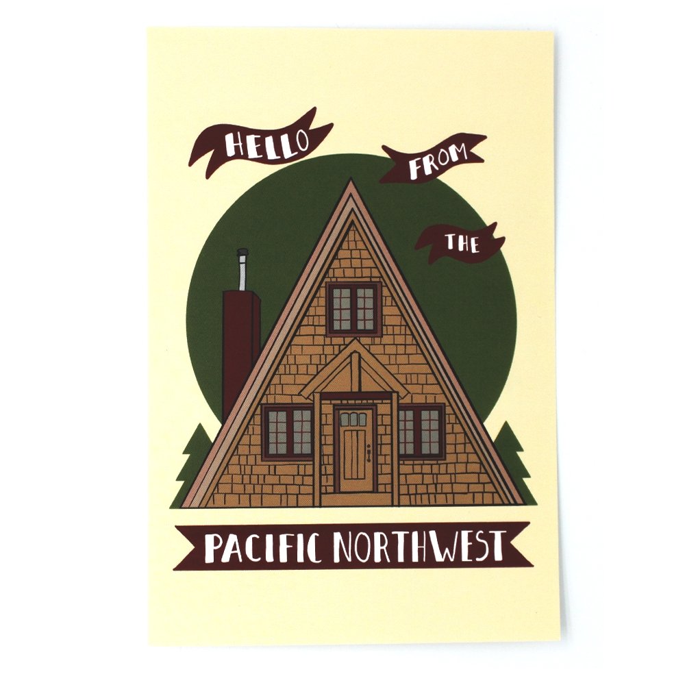 Cabin Postcard - Postcard - Hello From Portland