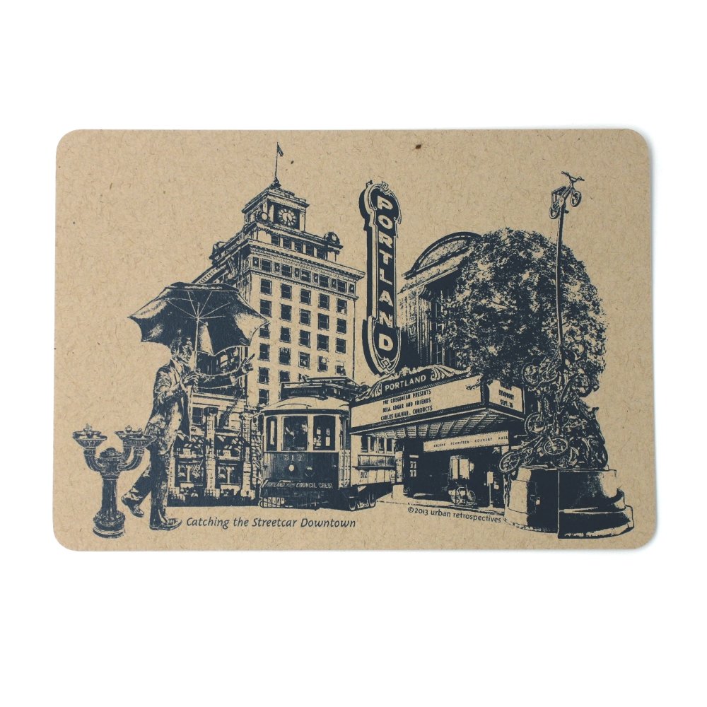 Catching The Streetcar Postcard - Postcard - Hello From Portland