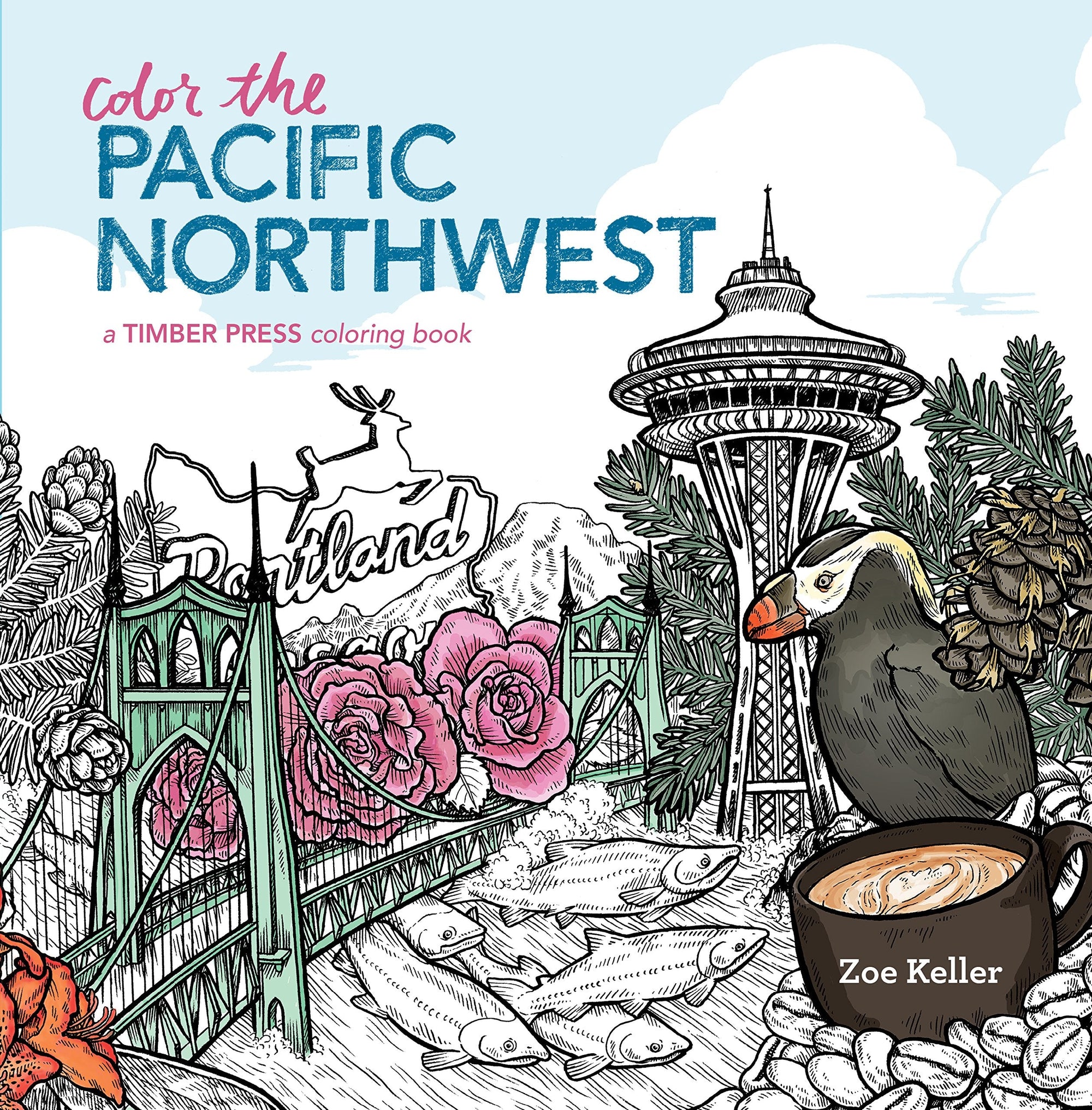 Color The Pacific Northwest Book - Book - Hello From Portland