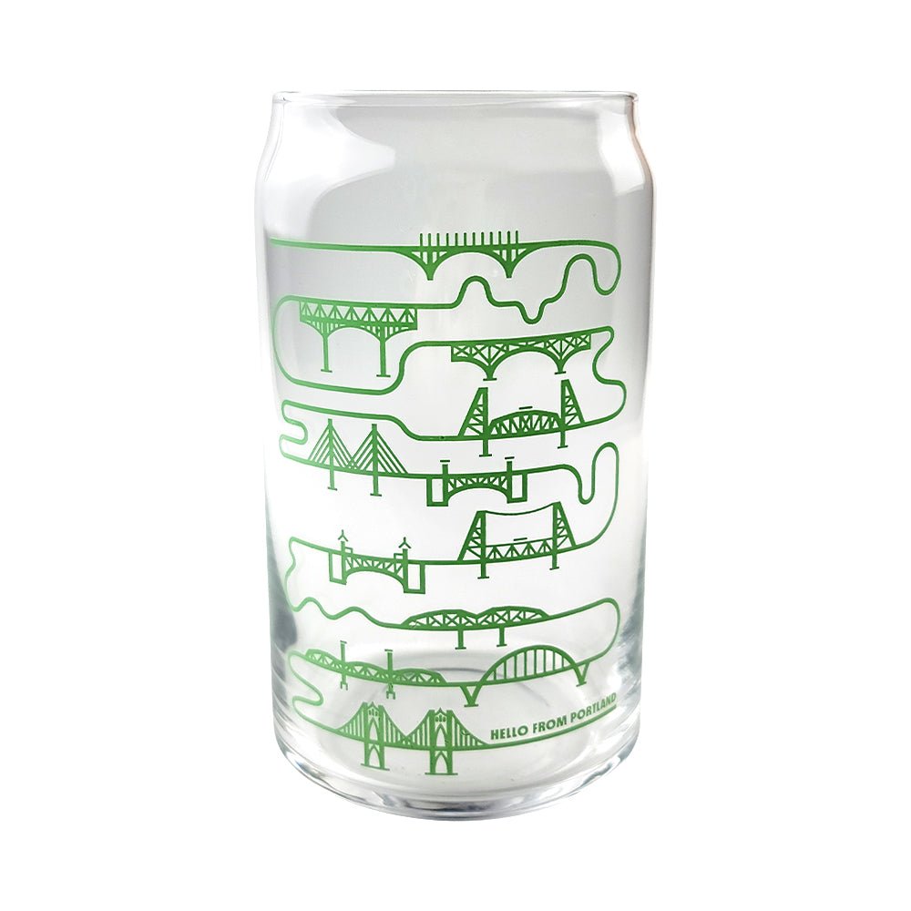 Endless Bridges Glass Can - Drinkware - Hello From Portland