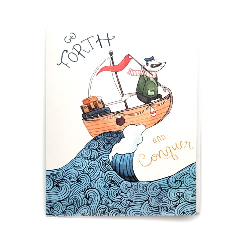 Go Forth And Conquer Card - Greeting Cards - Hello From Portland
