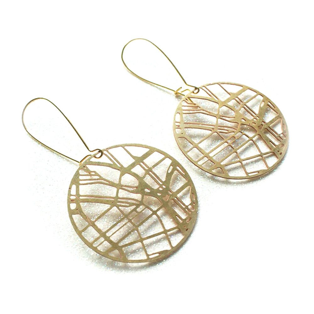 Gold Portland Map Earrings - Jewelry - Hello From Portland