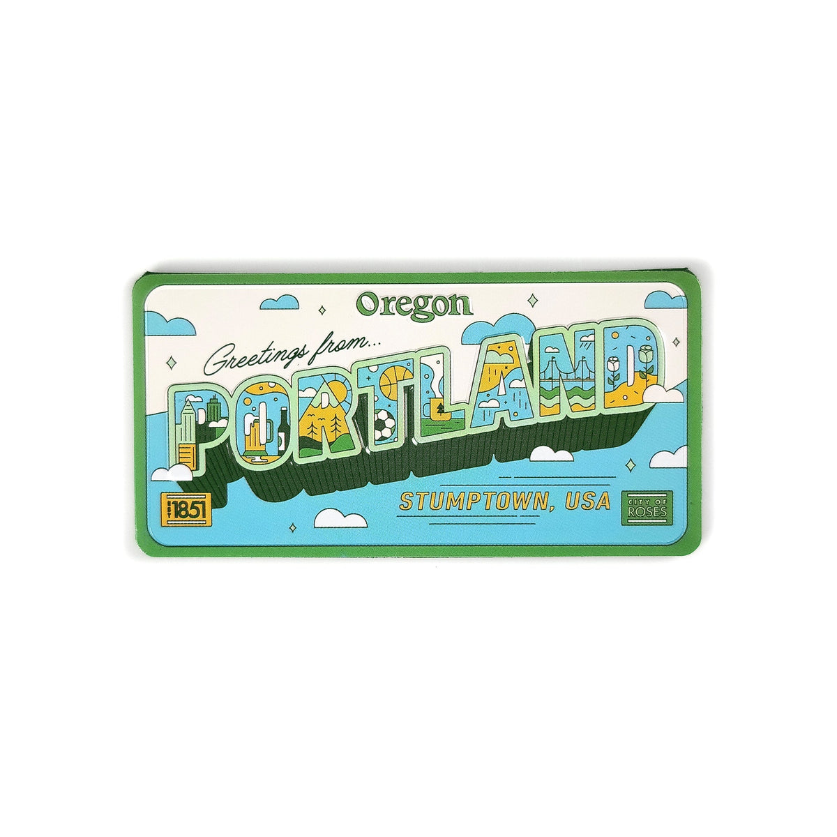 Greeting From Portland License Magnet - Magnets - Hello From Portland