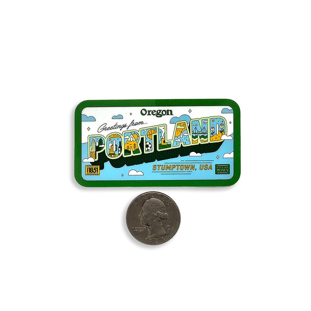 Greeting From Portland License Sticker - Stickers - Hello From Portland